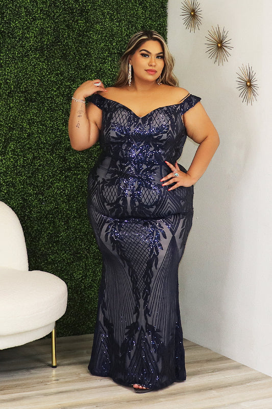 Melanie's Sequin Gala Dress Divas Plus