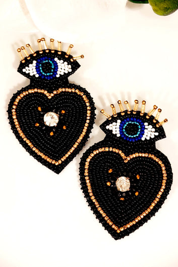 Aleli's Eye/Love Beaded Earrings